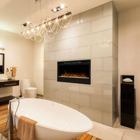 fireplace in bathroom Park Ridge
