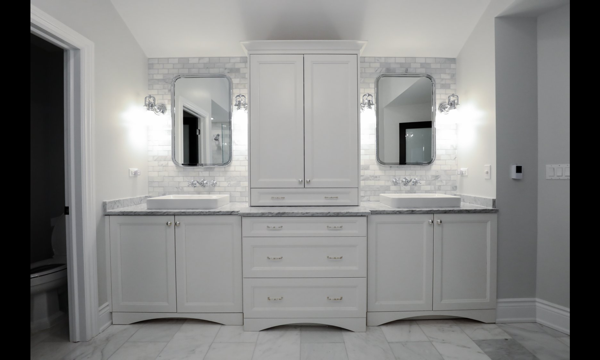 white bathroom remodeling contractors Park Ridge